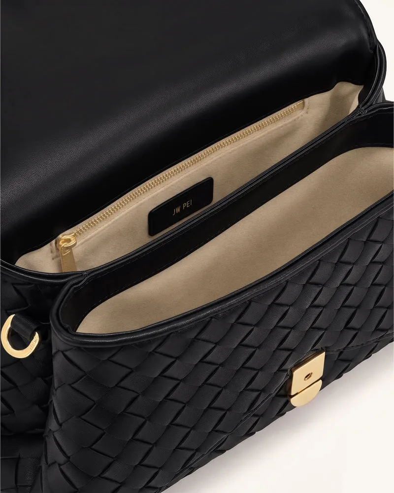 Celeste Gewebte Envelope-Tasche - Schwarz