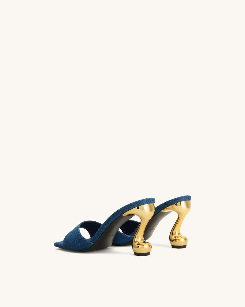 Hannah Denim-Mule-Heels - Denimblau
