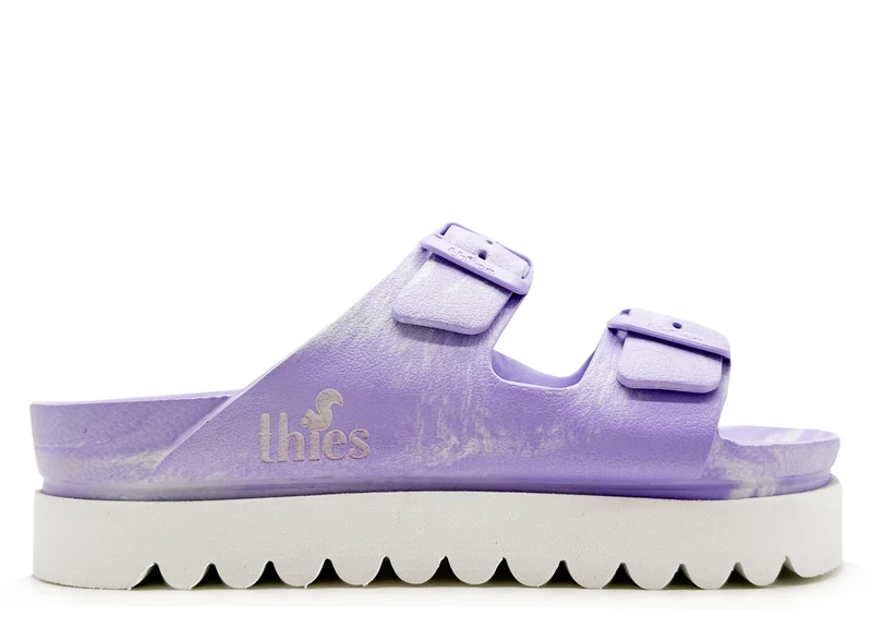 thies 1856 ® Ecofoam Plateau Sandal Two-Tone vegan white lavender