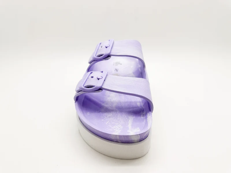 thies 1856 ® Ecofoam Plateau Sandal Two-Tone vegan white lavender
