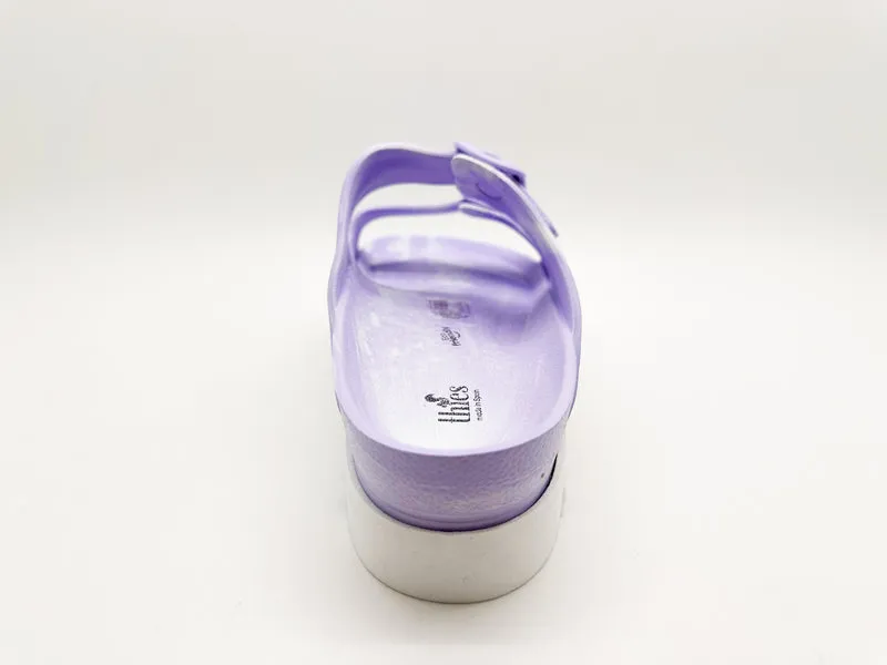 thies 1856 ® Ecofoam Plateau Sandal Two-Tone vegan white lavender