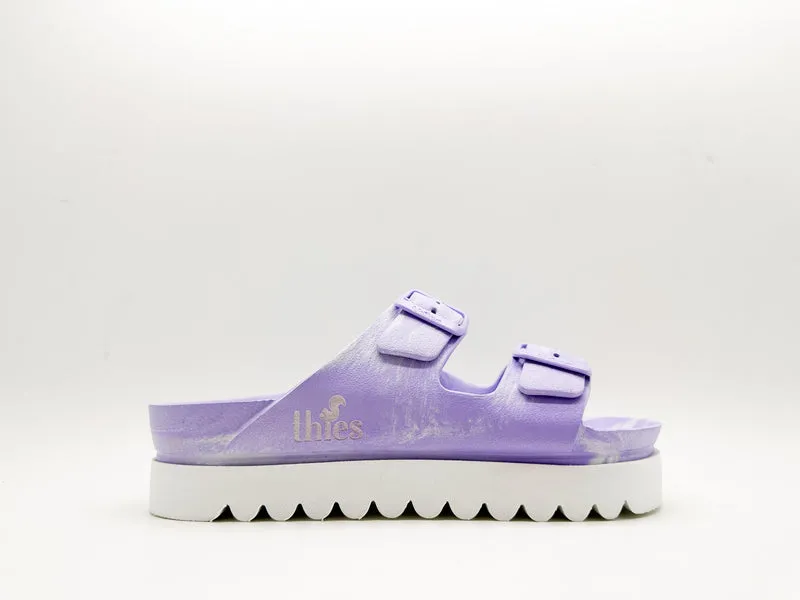 thies 1856 ® Ecofoam Plateau Sandal Two-Tone vegan white lavender