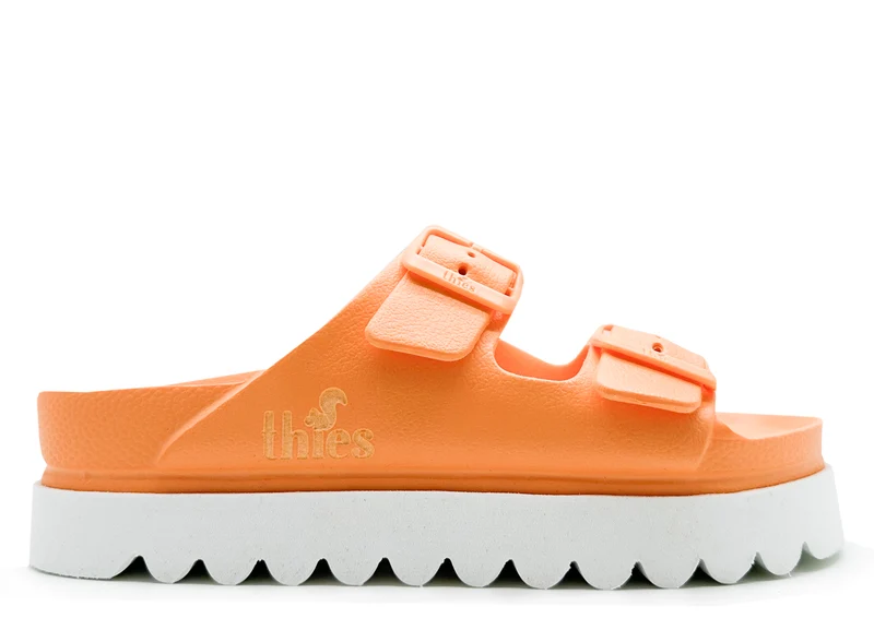 thies 1856 ® Ecofoam Plateau Sandal vegan orange juice