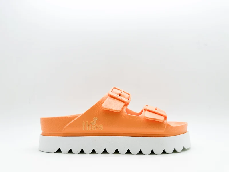 thies 1856 ® Ecofoam Plateau Sandal vegan orange juice