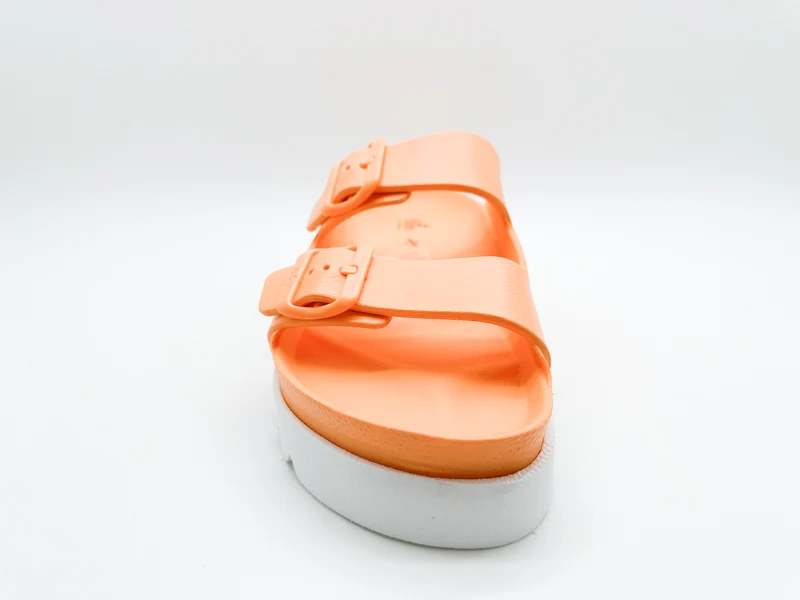 thies 1856 ® Ecofoam Plateau Sandal vegan orange juice