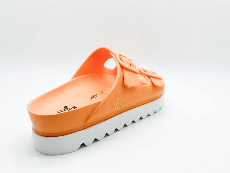 thies 1856 ® Ecofoam Plateau Sandal vegan orange juice