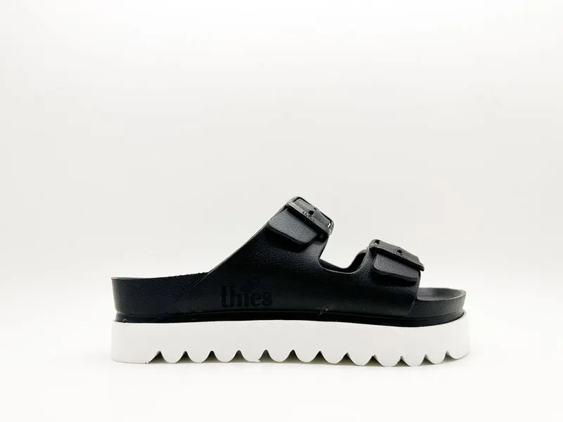thies 1856 ® Ecofoam Plateau Sandal vegan black