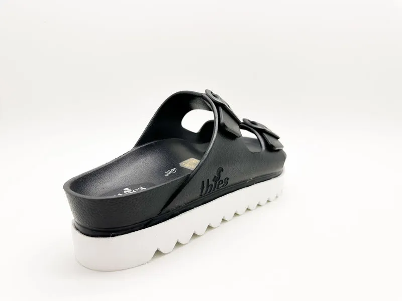 thies 1856 ® Ecofoam Plateau Sandal vegan black