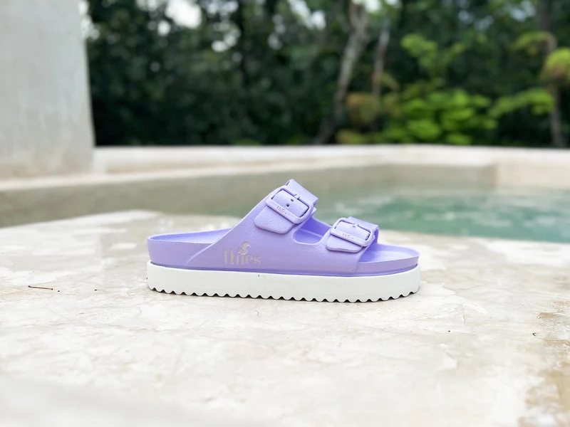 thies 1856 ® Ecofoam Plateau Sandal vegan orchid pink