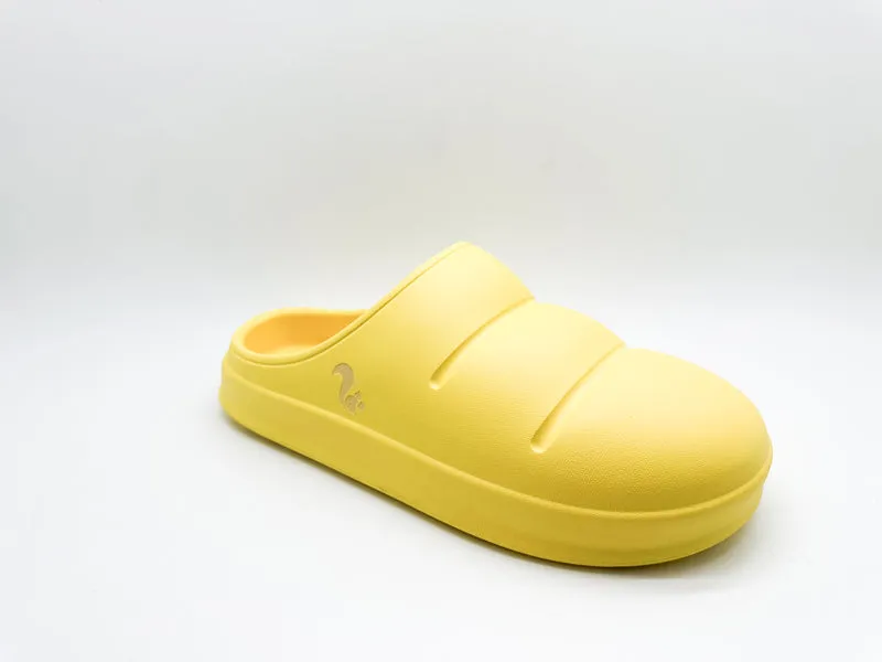 thies 1856 ® Fluffy Puffy Clog vegan lemon