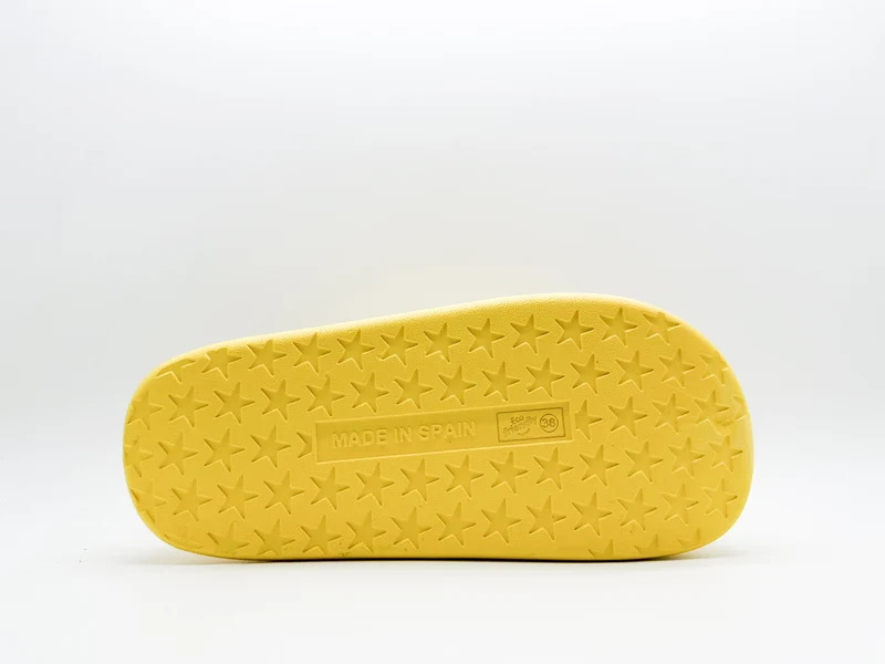 thies 1856 ® Fluffy Puffy Clog vegan lemon