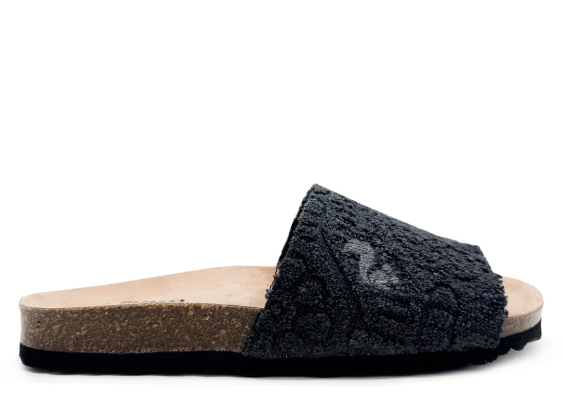 thies 1856 ® Eco Bio Terry Slide vegan charcoal