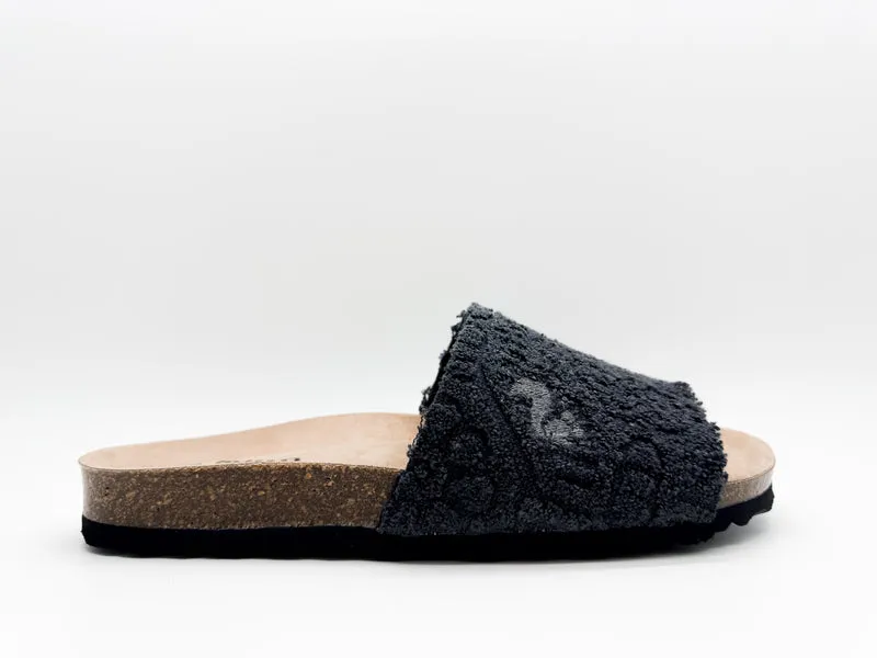 thies 1856 ® Eco Bio Terry Slide vegan charcoal