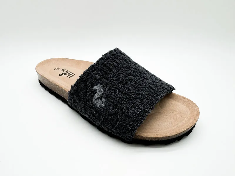 thies 1856 ® Eco Bio Terry Slide vegan charcoal