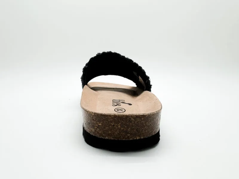 thies 1856 ® Eco Bio Terry Slide vegan charcoal