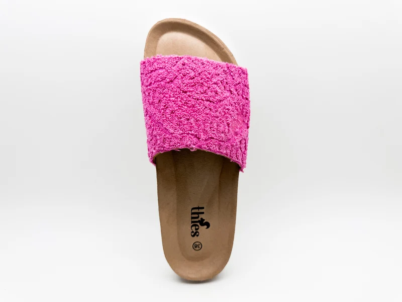 thies 1856 ® Eco Bio Terry Slide vegan orchid pink