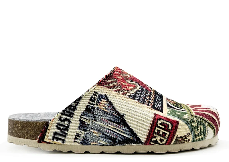 thies 1856 ® Eco World Travel Clog vegan grey multi