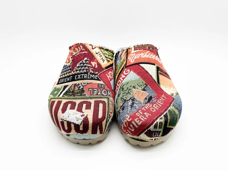 thies 1856 ® Eco World Travel Clog vegan grey multi