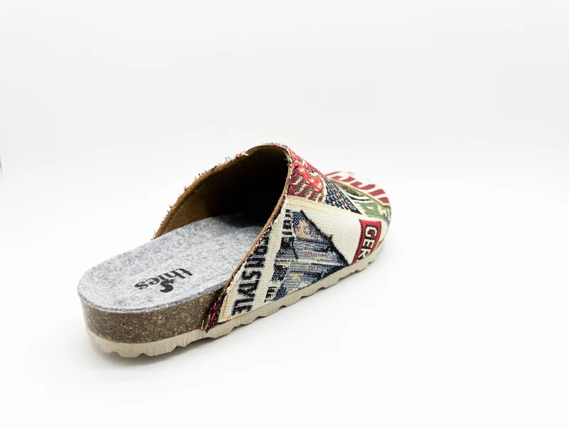 thies 1856 ® Eco World Travel Clog vegan grey multi