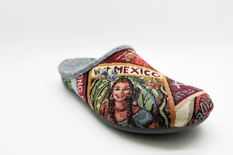 thies 1856 ® Eco World Travel Slipper vegan grey multi