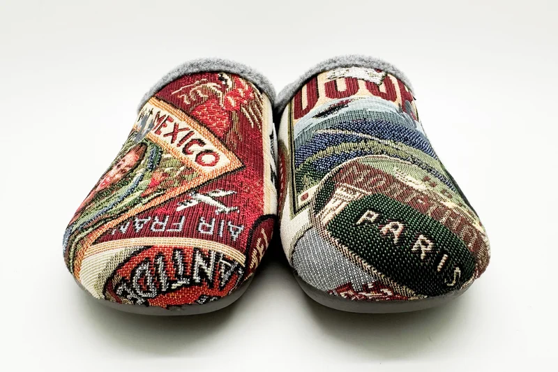 thies 1856 ® Eco World Travel Slipper vegan grey multi