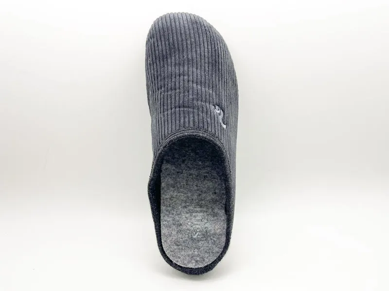 thies 1856 ® Eco Cord Slipper vegan dark grey