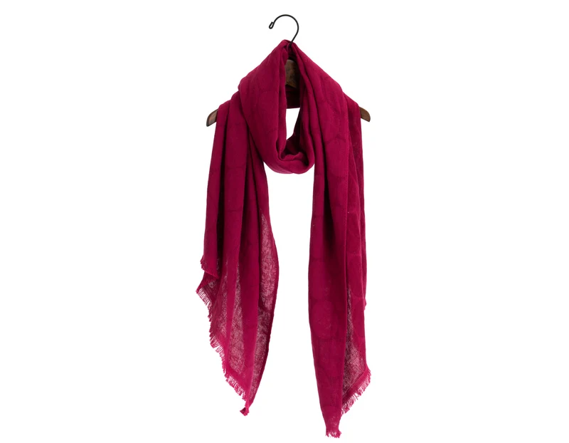 thies 1856 ® x Fukuroya Shizuku Stole vegan red wine dyed bordeaux