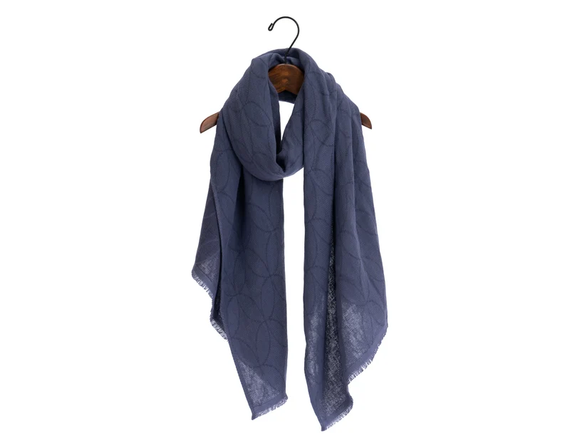 thies 1856 ® x Fukuroya Shizuku Stole vegan eggplant dyed dusky purple