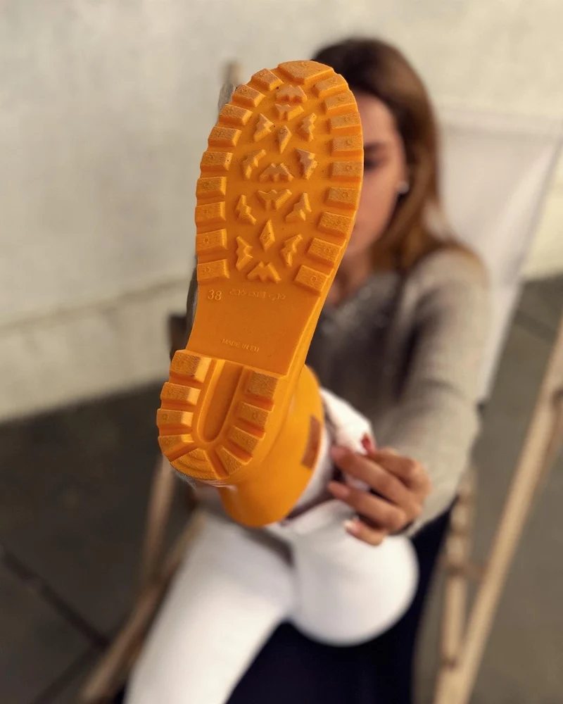 thies ® Bio Rainboot orange juice vegan | 100% waterproof biodegradable rainboots