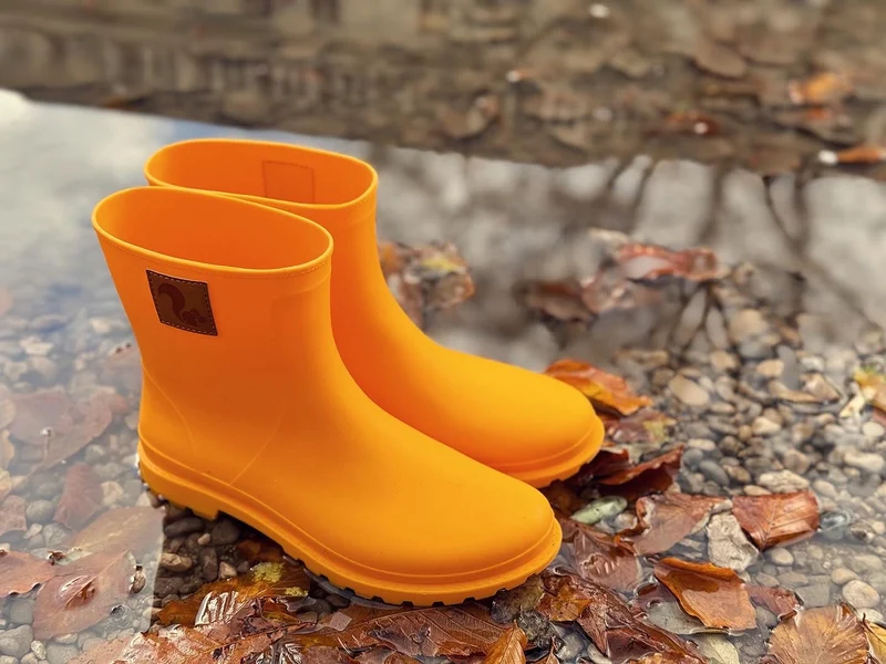 thies ® Bio Rainboot orange juice vegan | 100% waterproof biodegradable rainboots