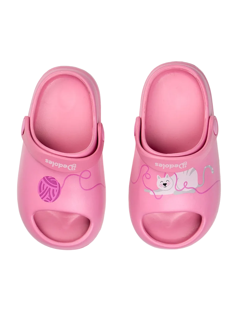 Lustige Baby-Clog-Sandalen mit dicker Sohle Katze und Ball