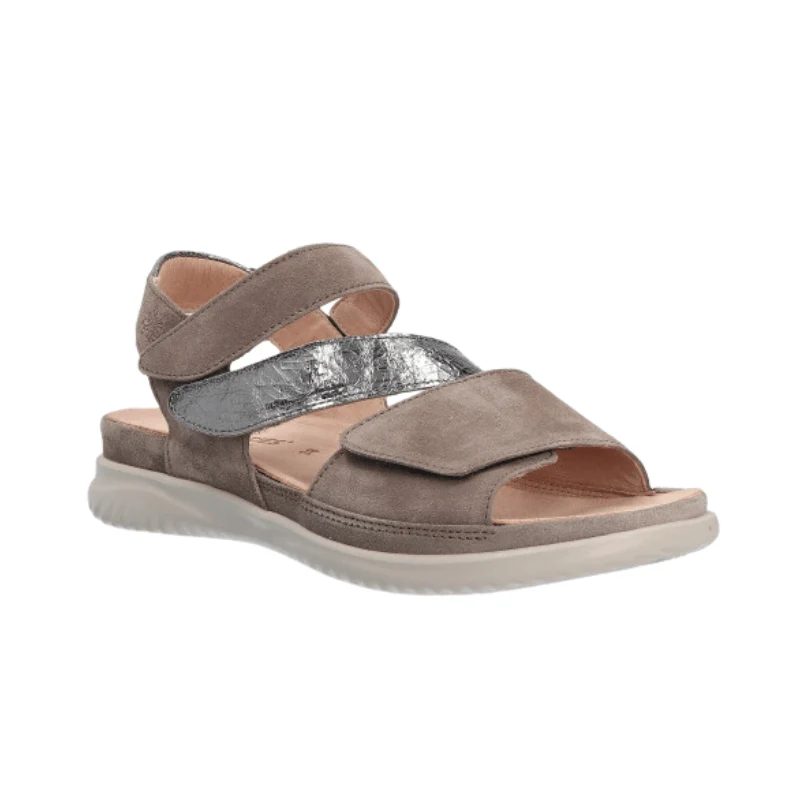 Hartjes damesandal med velcro - Sand
