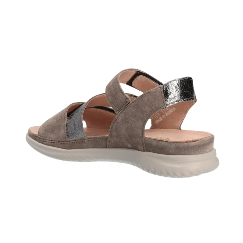 Hartjes damesandal med velcro - Sand