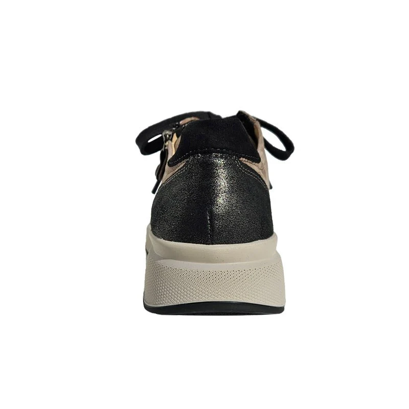 Sporty sneaker - Beige/Sort
