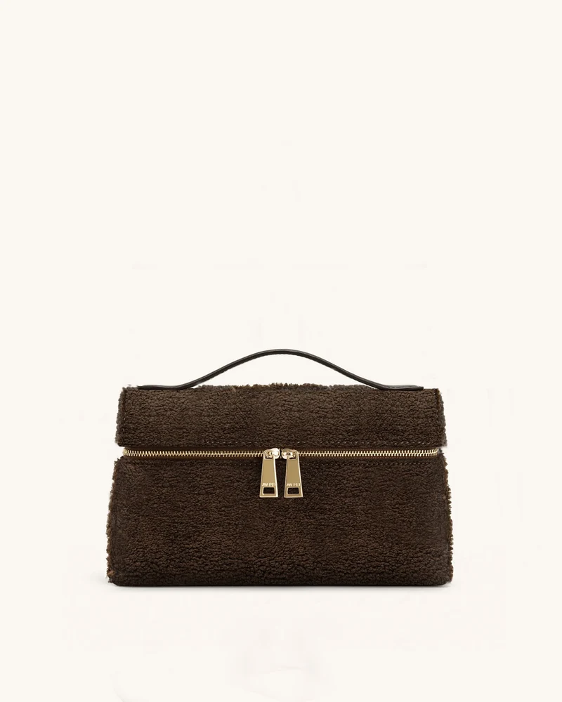 Thea Kunstfell Henkeltasche - Mokka Braun