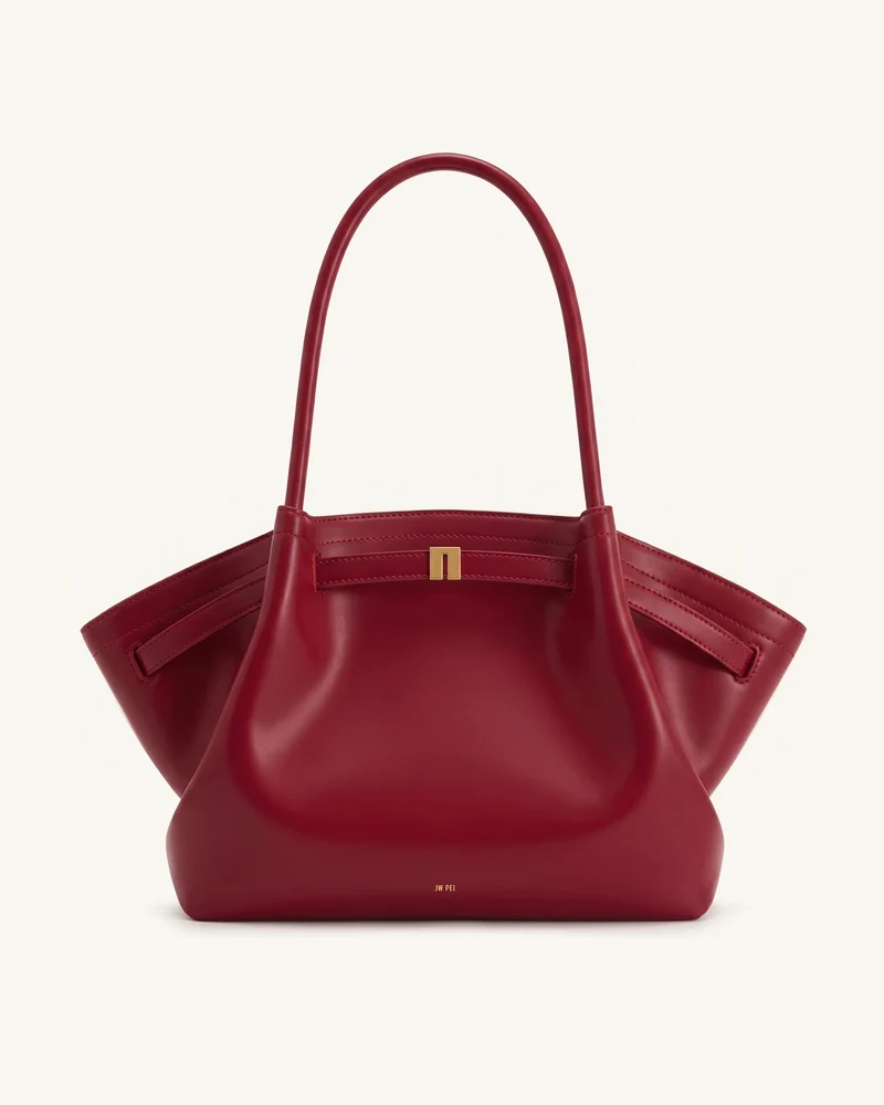 Hana Große Tote Bag - Weinrot