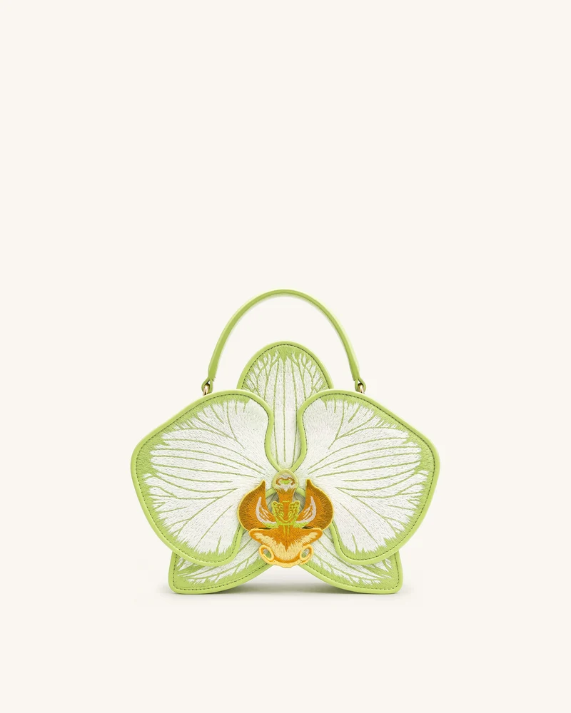 Flora Orchid geformte Handtasche - Hellgrün