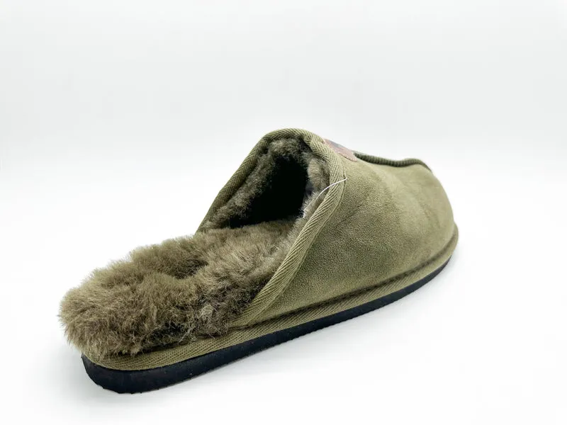 thies 1856 ® Sheepskin Grumpy Dad Slipper olive