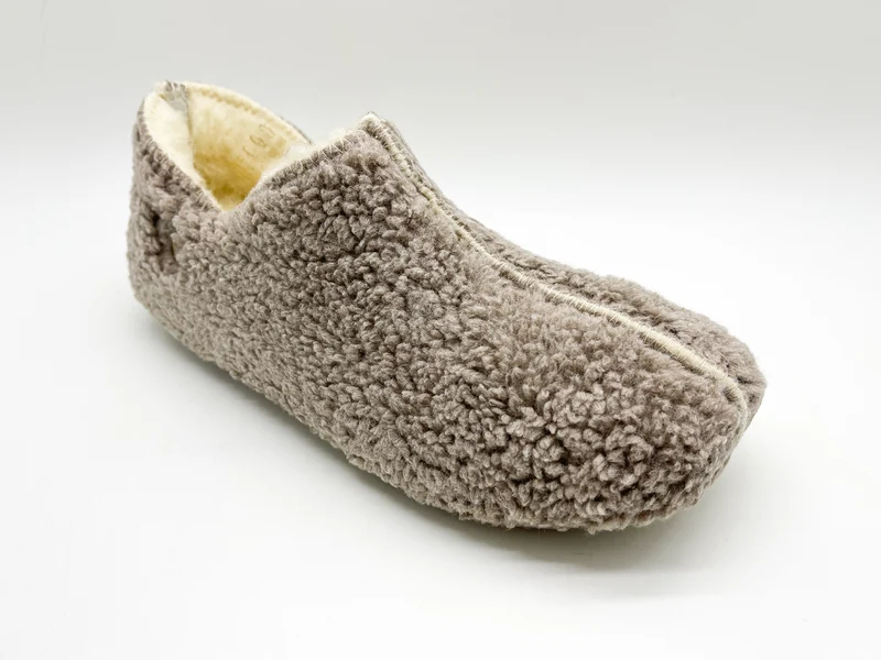 thies 1856 ® Organic Teddy Slipper Boots vegan taupe