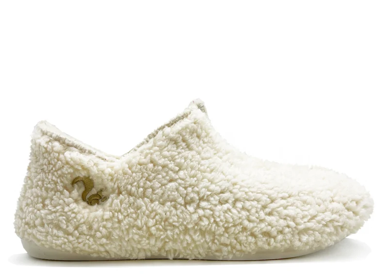 thies 1856 ® Organic Teddy Slipper Boots vegan off white