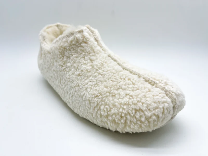 thies 1856 ® Organic Teddy Slipper Boots vegan off white
