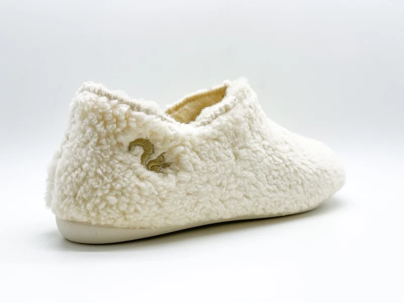 thies 1856 ® Organic Teddy Slipper Boots vegan off white