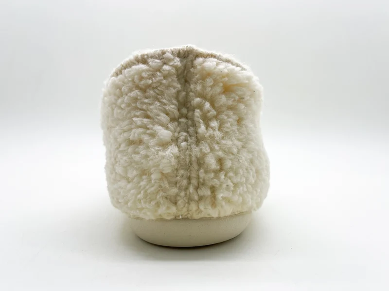 thies 1856 ® Organic Teddy Slipper Boots vegan off white