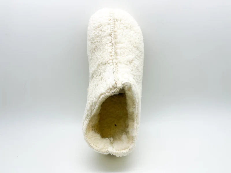 thies 1856 ® Organic Teddy Slipper Boots vegan off white