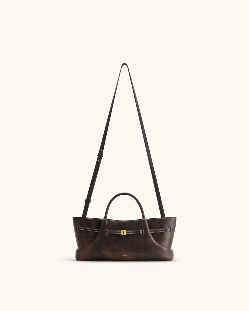 Maeve Tote Bag mit Dackel-Metallanhänger - Dunkles Kaffeebraun