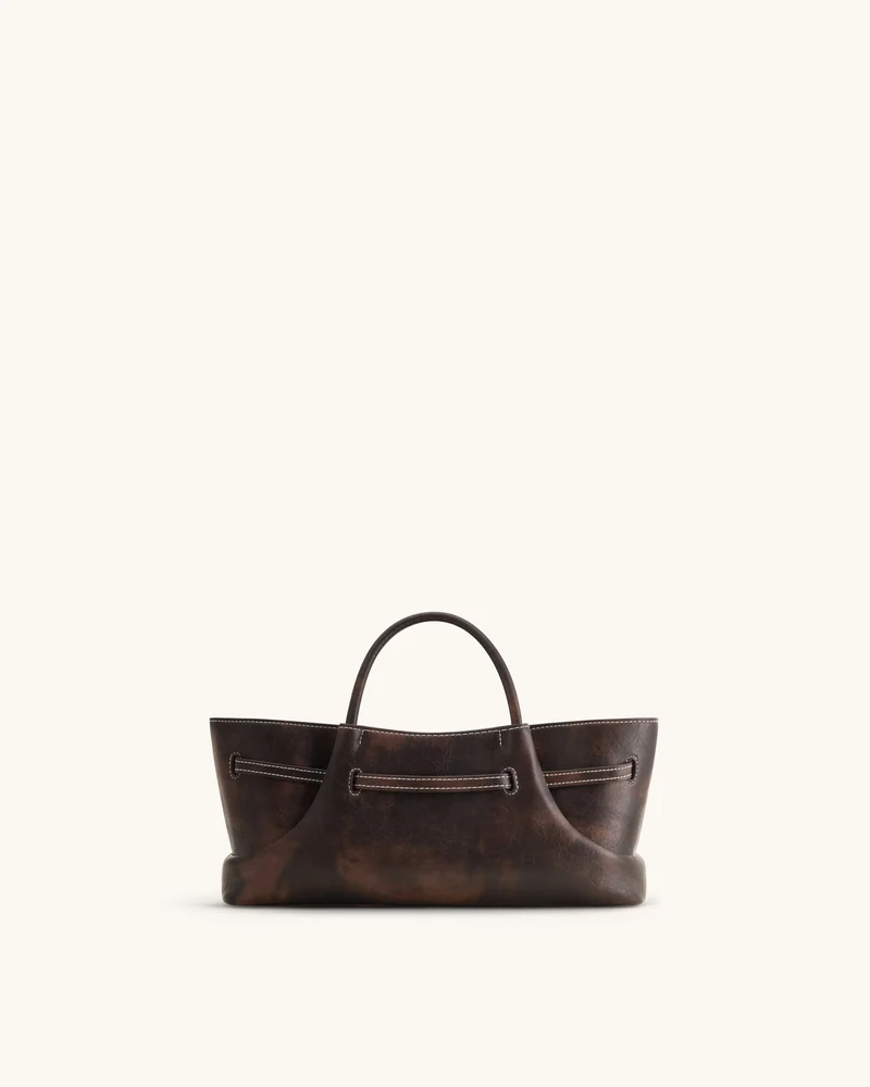 Maeve Tote Bag mit Dackel-Metallanhänger - Dunkles Kaffeebraun