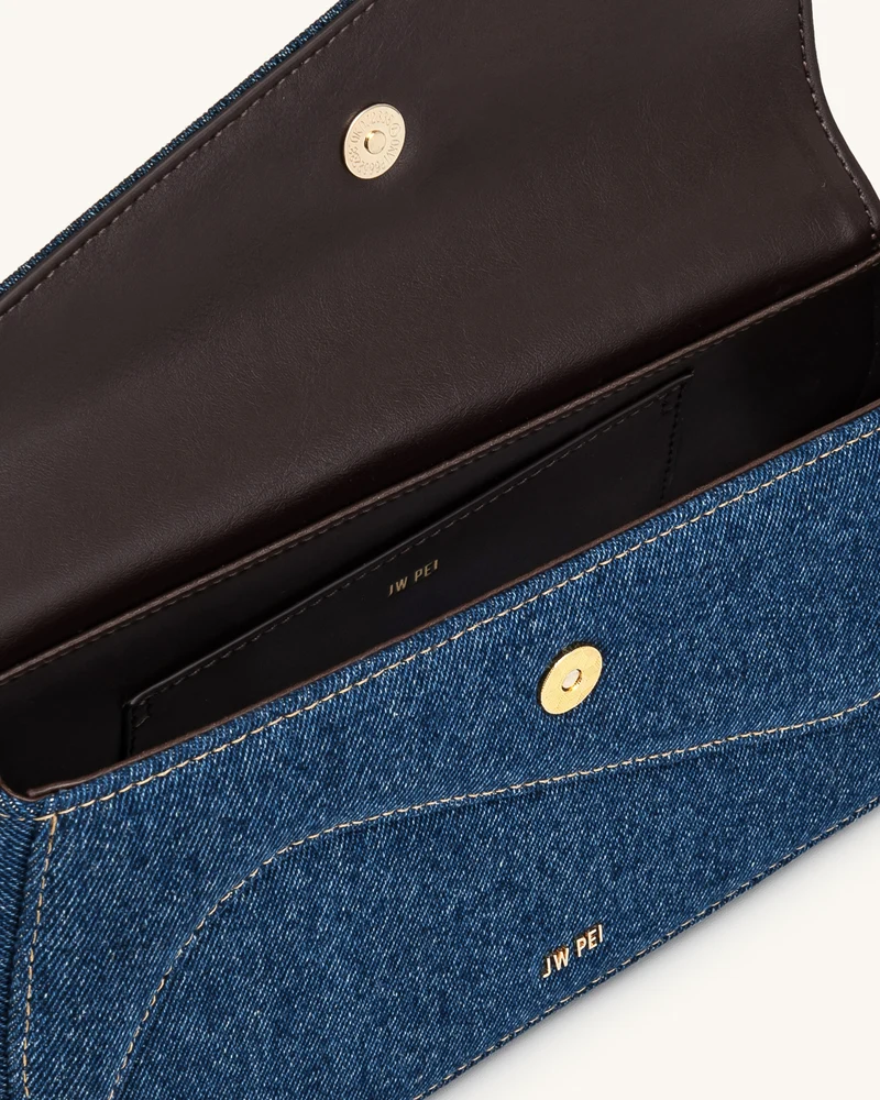 Addisyn Schultertasche - Blauer Denim