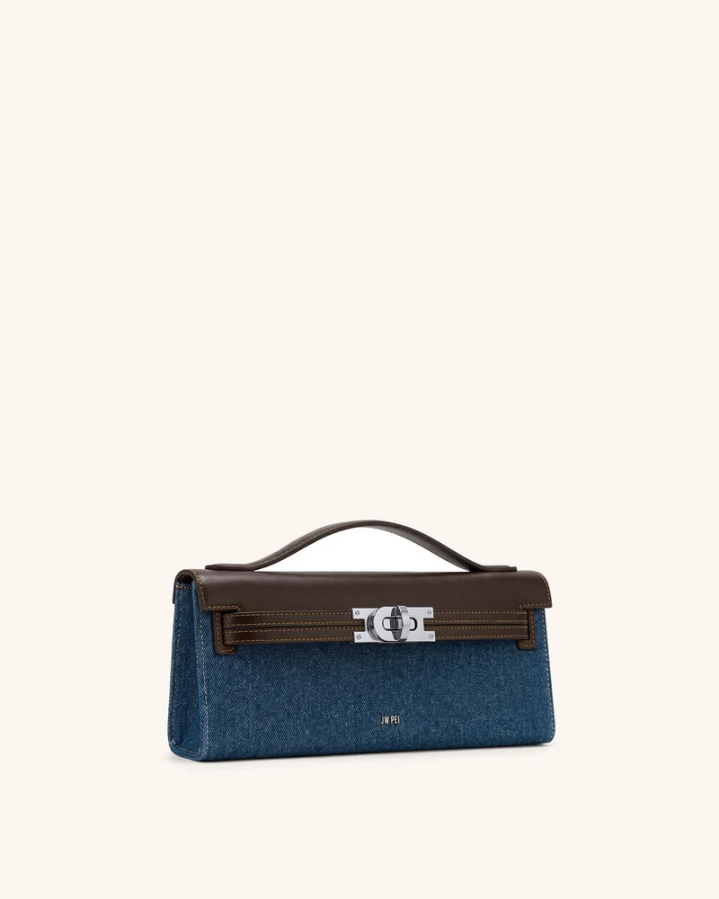 Bria Strukturierte Henkeltasche - Blauer Denim