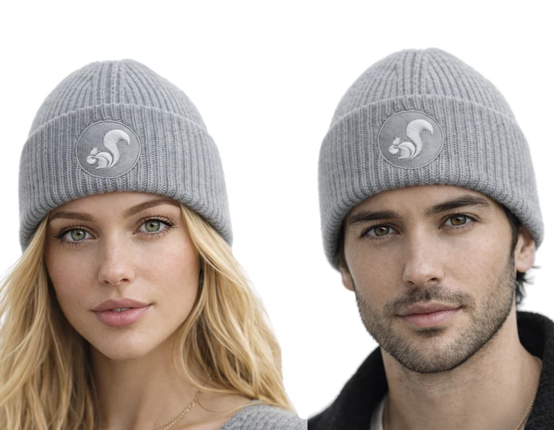 thies Recycled Beanie vegan light grey