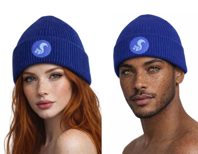 thies Organic Beanie vegan state blue